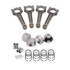 Forged flat top piston and rings set 83.5mm VW ABA 2.0L 8V + VW 159mm x 20mm Hig