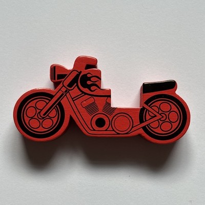 Tiny Epic Zombies - Rot Motorrad Bike Holz Ersatzteil Ersatz Spielen