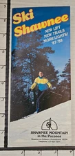 1987/88 SHAWNEE SKI AREA, PA BROCHURE W/TRAIL MAP INSIDE. MINT 