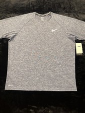 Nike DRI-FIT Swim Hydroguard XL/Heather Blue Short Sleeve Shirt  NESSA589-440