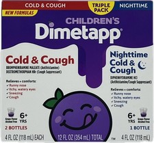 Dimetapp Children's Cold  Cough Day/Night, 4 Fluid Ounce Pack of 3 