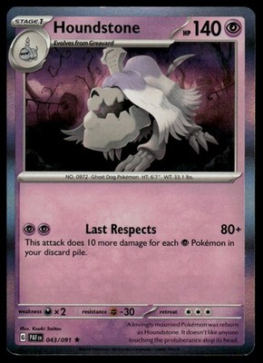 Houndstone #43 Holo Rare Pokemon 2025 NM