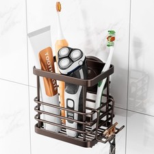 Patented Suction Cup Toothbrush Holder, Stainless Steel Anti-Puddling Toothbr...