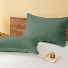 Standard Pillow Shams Set of 2 Sage Green Pillow Shams Soft Microfiber Pillow