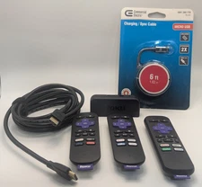 Roku 3900x Streaming Device W/ Power Cord, HDMI Cable And Remote Tested Working