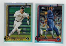 2025 Topps Chrome Refractor Nick Gonzales 222 Royce Lewis 254 near mint - mint