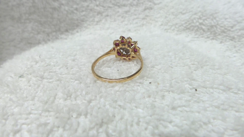 Ladies 14kt Yellow Ruby and Diamond Ring - Image 3 of 4