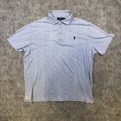 Polo Ralph Lauren Men's Large Floral Print Soft Touch Classic Fit Light Blue