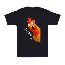 F-Caw-F Chicken Funny FCAWF Chicken Crow Vintage Meme Quote Retro Men's T-Shirt