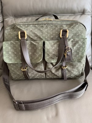 Vintage Louis Vuitton Claudine Mini Lin Khaki Travel Weekend Bag, Keys & Strap