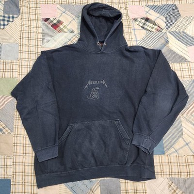 Vintage 1990s Metallica Snake Hoodie Rare Size Large 90s Boxy