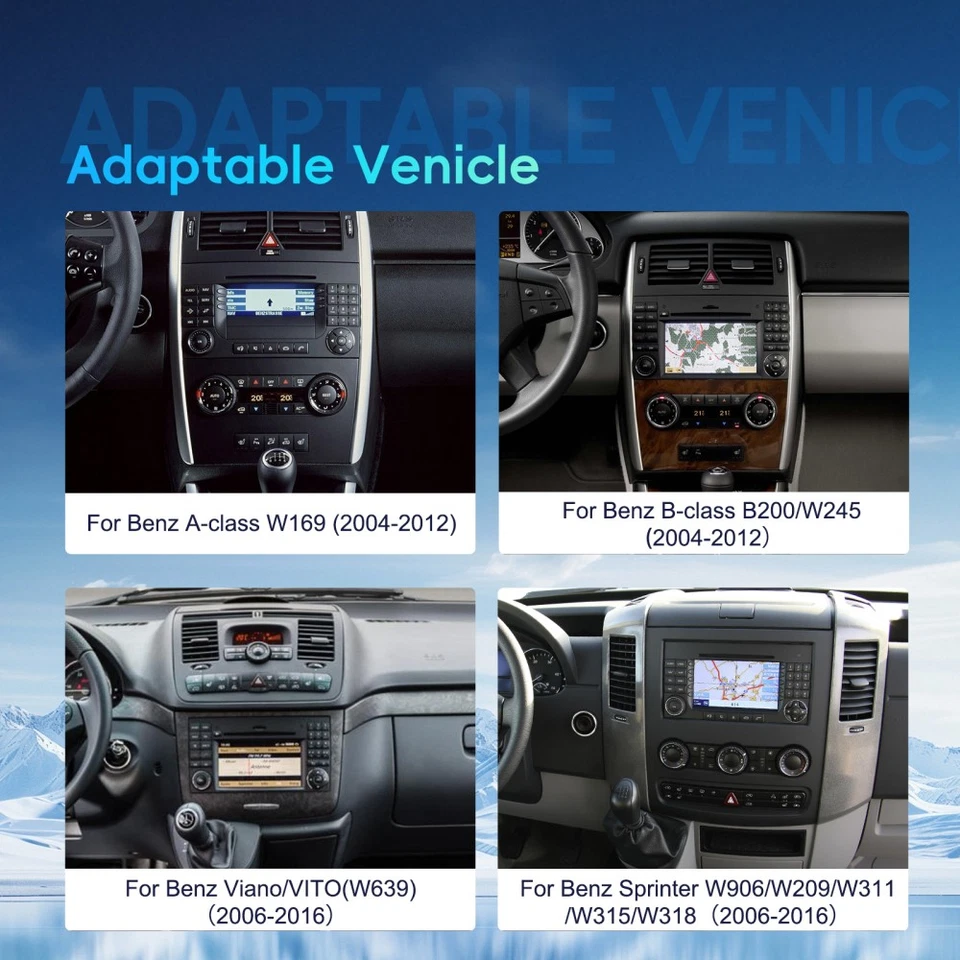 4G+128GB Für Mercedes-Benz A-Klasse W169 2004-2012 Autoradio Android 15 Carplay - Bild 2 von 4