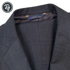 Mens 41 R Brooks Brothers 1818 Regent X Drago Charcoal Grey Windowpane Wool Suit