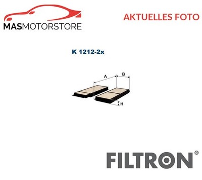 INNENRAUMFILTER POLLENFILTER FILTRON K1212-2X P NEU OE QUALITÄT