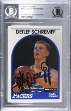 BAS 1989-90 NBA Hoops Detlef Schrempf #282 Authentic Auto 0o9