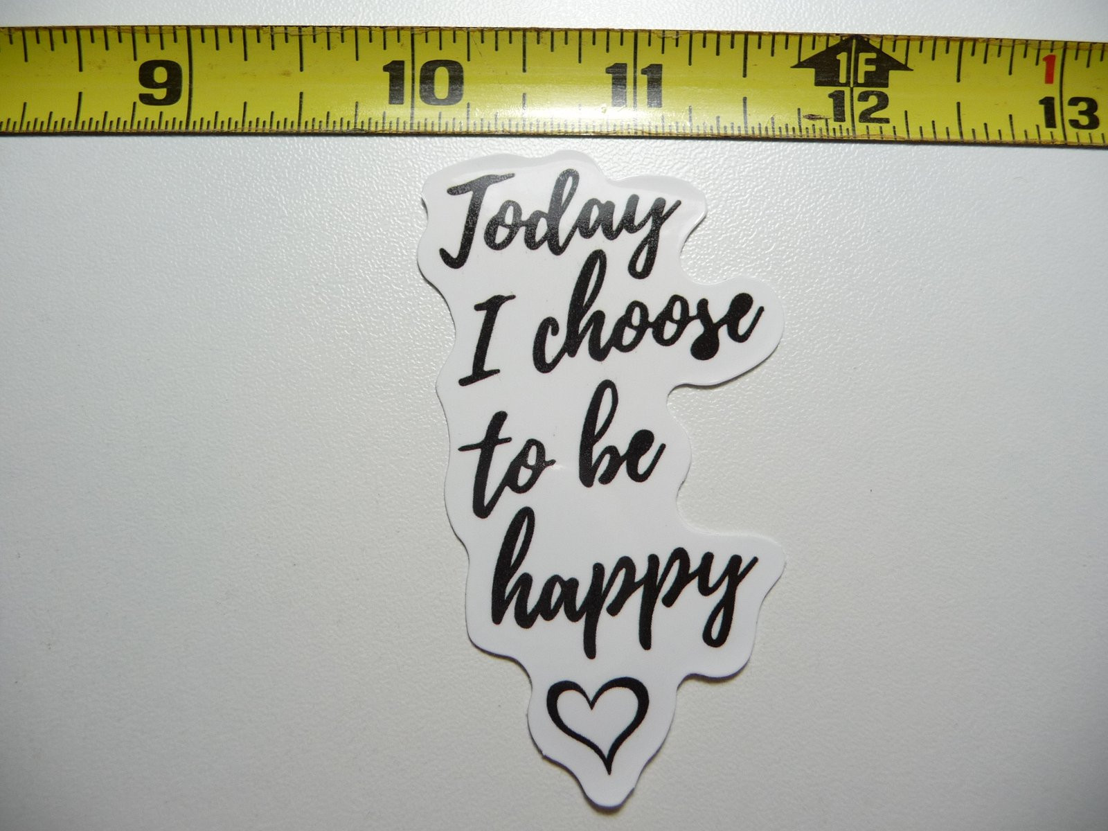 Motivational Today I Choose to Be Happy Heart Decal Sticker for Positive Attitude