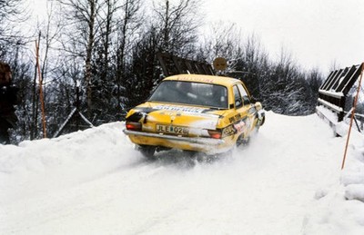Anders Kullang Claes Goran Andersson Opel Ascona Swedish Rally on - Old Photo