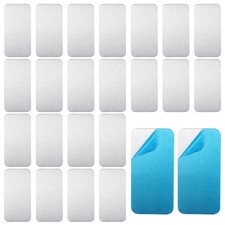 YQQYG 24 Pcs Adhesive Metal Plate for Magnets, 2.36x1.18in Rectangular Silver