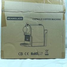 Beanglass BGS-C02 Black White Compact Capsule Espresso Pod Machine For Home