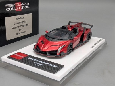 Eidolon Make Up 1:43 Lamborghini Veneno Roadster 2015 Rosso Veneno mit OVP