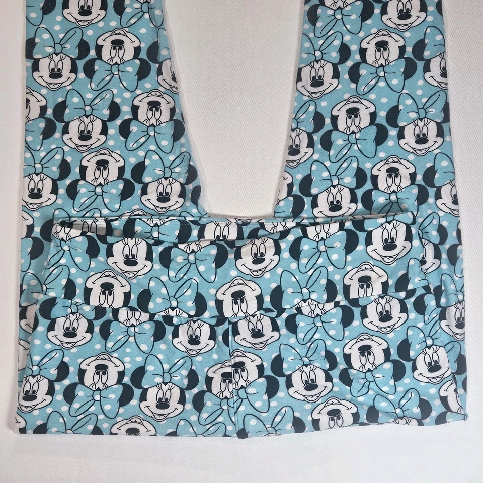 LuLaRoe Disney Minnie Mouse Leggings Mujer 30TC Verde Azulado Beige Estampado Mantequilla Suave  Foto 3 de 4