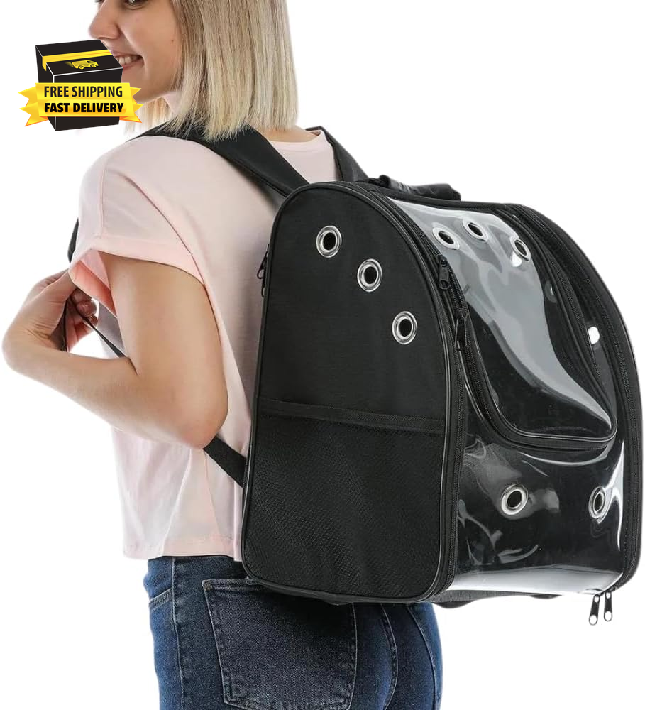 Space Capsule Backpack Carrier for Small to Large Cats and Dogs-image