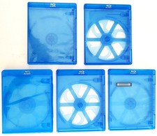 Random Lot of 5 Empty / Clean BLU RAY Cases, Free Shipping