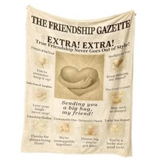 Blanket Gifts for Women, Cozy Flannel Throw Blanket - Unique 60"x50" Friendship