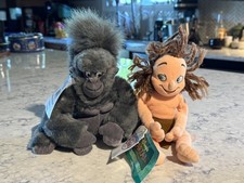 Disney Store Plush Tarzan  Terk Vintage 7  Set of 2