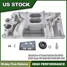 7531 Dual Plane 4 Barrel Intake Manifold For 1970-1991 Jeep Cj6 Cj7 J10 J20 Amc
