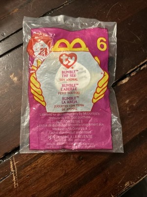2000 McDonalds Ty Teenie Beanie Babies Happy Meal Toy #6 Bumble The Bee New