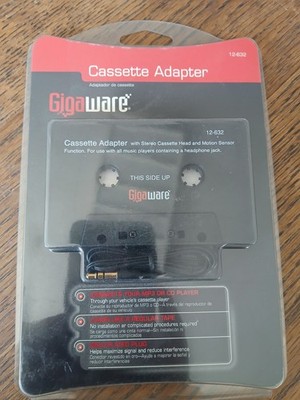 Gigaware RadioShack Vehicle Car Cassette Audio Auxiliary 3.5mm Adapter 1200632