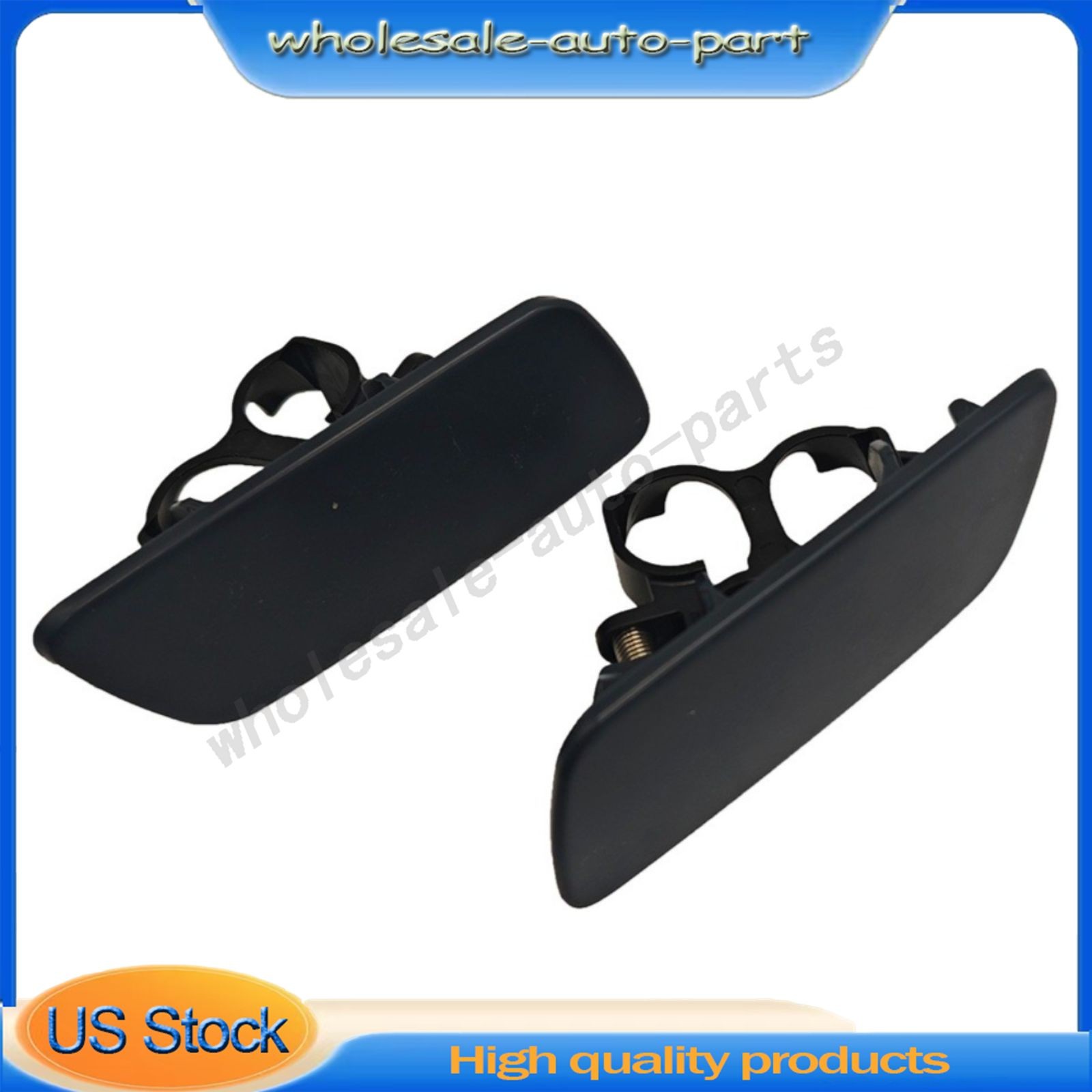 2PCS Front Headlight Washer Cover For 10-18 Rolls-Royce Ghost 61677244959/960