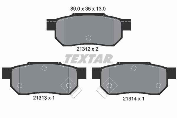 Textar Textar BremsbelÄGe Hinten Honda Accord Civic Prelude Mg Zr Zs R Rover 200-image