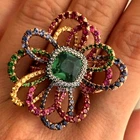 Amazing 0.80ctw Rose Cut Diamond Gemstone Vintage Silver Flower Ring Jewelry