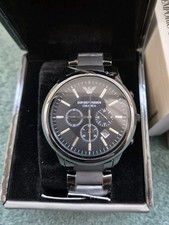 Image of Emporio armani AR1451 renato ceramica men's watch COMES WITH BOX