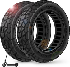 2PCS 60/70-6.5 Scooter Tire Tubeless, 10x2.5 inch Front or Rear Replacement Soli