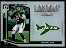 Zach Wilson 2021 Donruss Optic #LL-15 Legendary Logos Jets Football Card