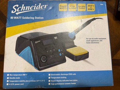 Schneider 80 Watt Digital Soldering Station 110V ESD Safe Variable Control 58005