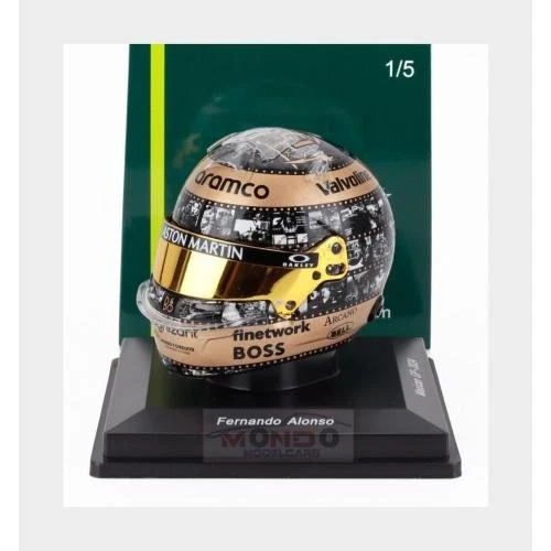 1:5 SPARK Bell Helmet Casco F1 Fernando Alonso #14 Mexico Gp 2024 5HF176 - Immagine 2 di 2