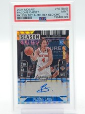 PACOME DADIET 2024-25 MOSAIC ROOKIE TICKET BLACK GOLD RC AUTO PSA 9 Q1059