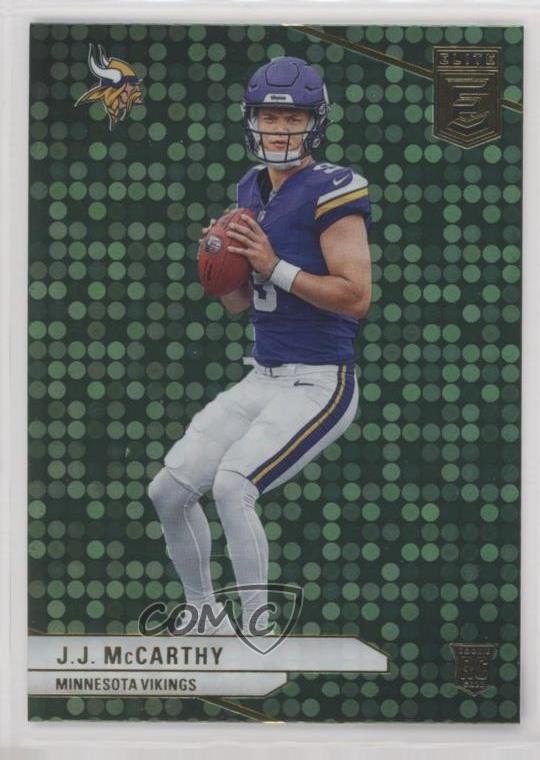 2024 Panini Donruss Elite Rookies Green Disco JJ McCarthy #105 Rookie RC
