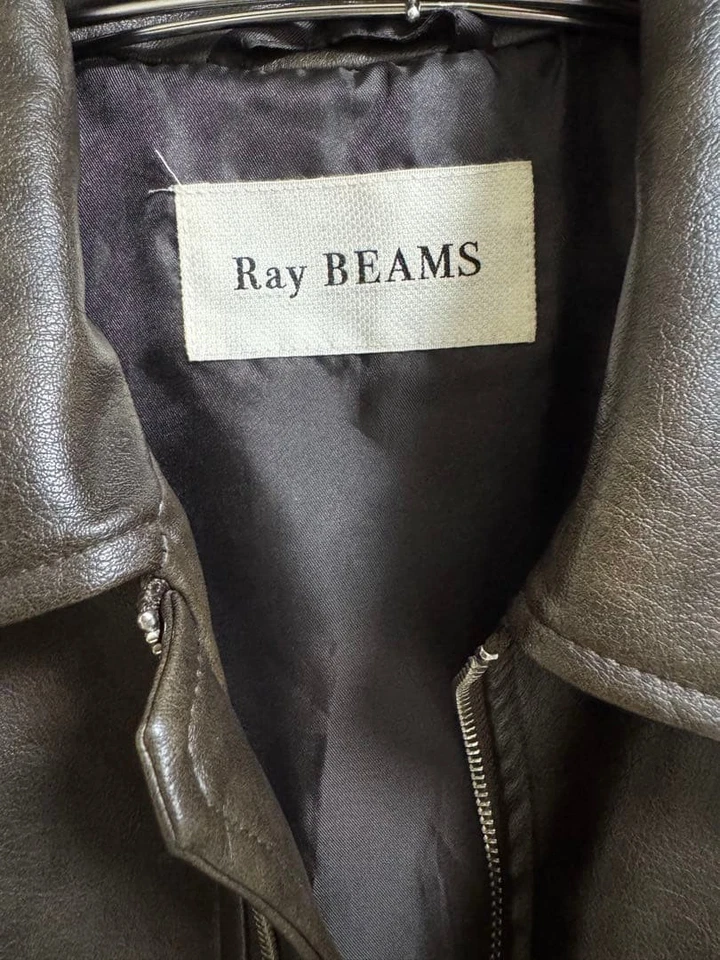 M Size Leather Jacket Ray Beams Flight Blouson - Image 3 of 4
