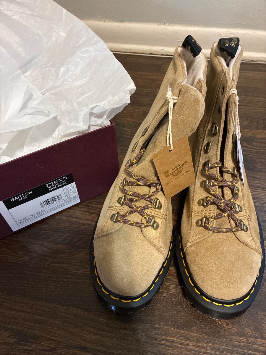 Dr. Martens Barton Made In England Suede Boots in Sand | eBay