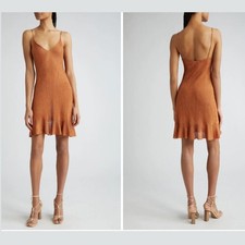 Ulla Johnson Bianca Metallic Semisheer Minidress Bronze Size Small NWT $550 MSRP