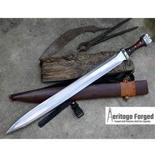 Norsemen Viking Sword 24" Long Blade Sword Hand Forged Carbon Steel Sword