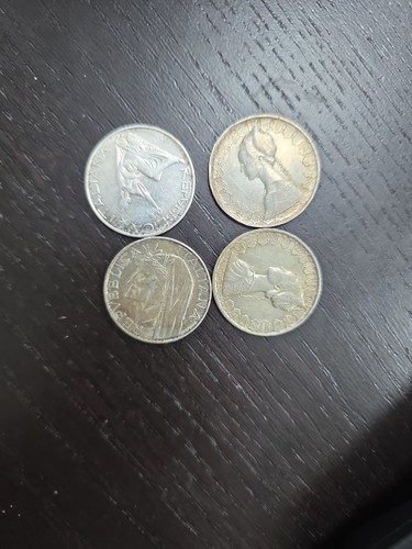 Lot of 4 500 Lire Silver Coins - Picture 2 of 2