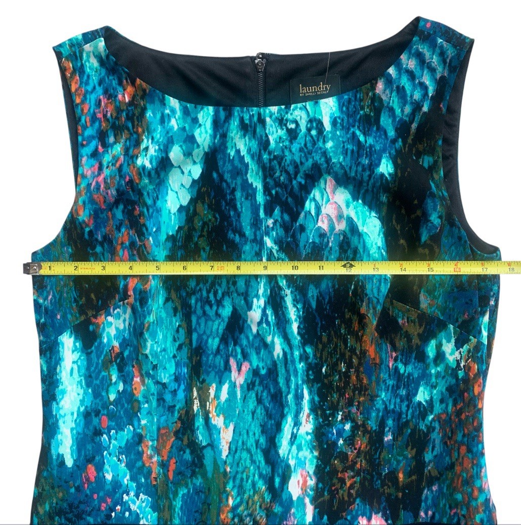 Laundry Shelli Segal Python Tile Stripe Sheath Sl… - image 7