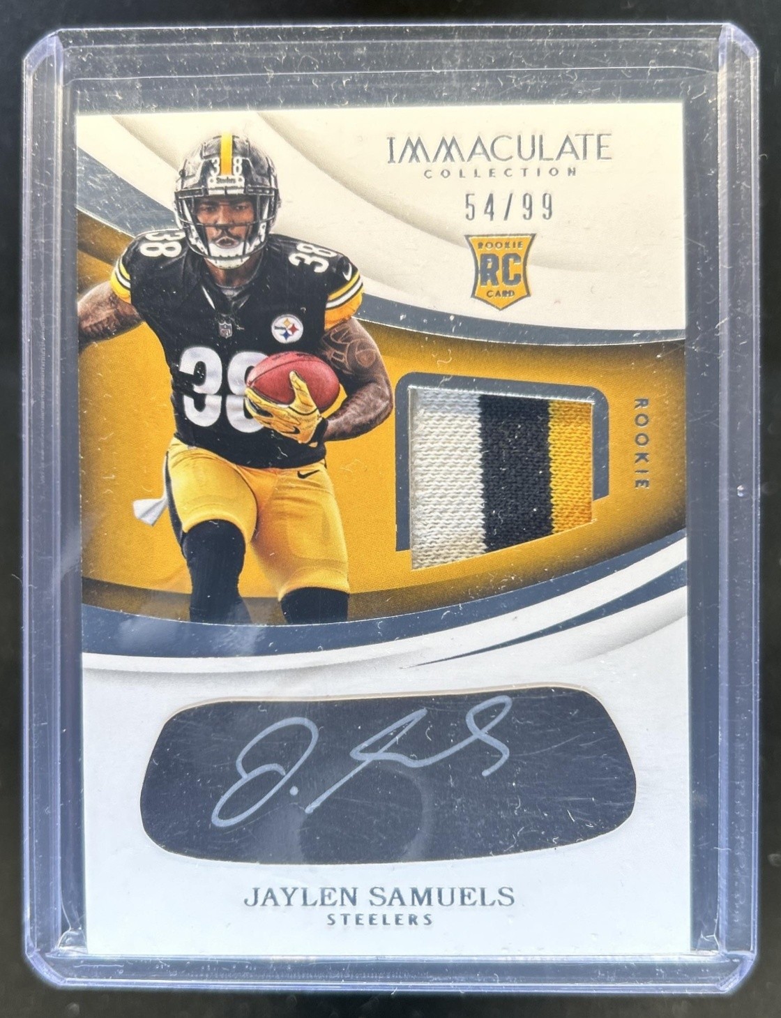 Jaylen Samuels Panini Immaculate Collection Rookie Eye Black Jersey #EBJS Autograph