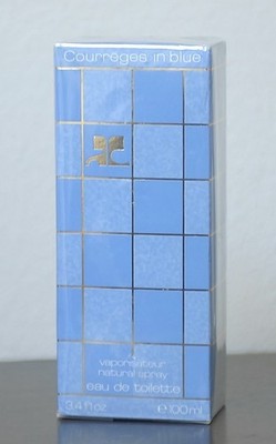 Vtg * COURREGES IN BLUE by COURREGES * spray EDT 100 ml~3.4 oz OLD LARGE SEALED